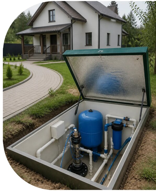 Автономное водоснабжение дома в Луге от 154650 р. | АПаруса-Лга